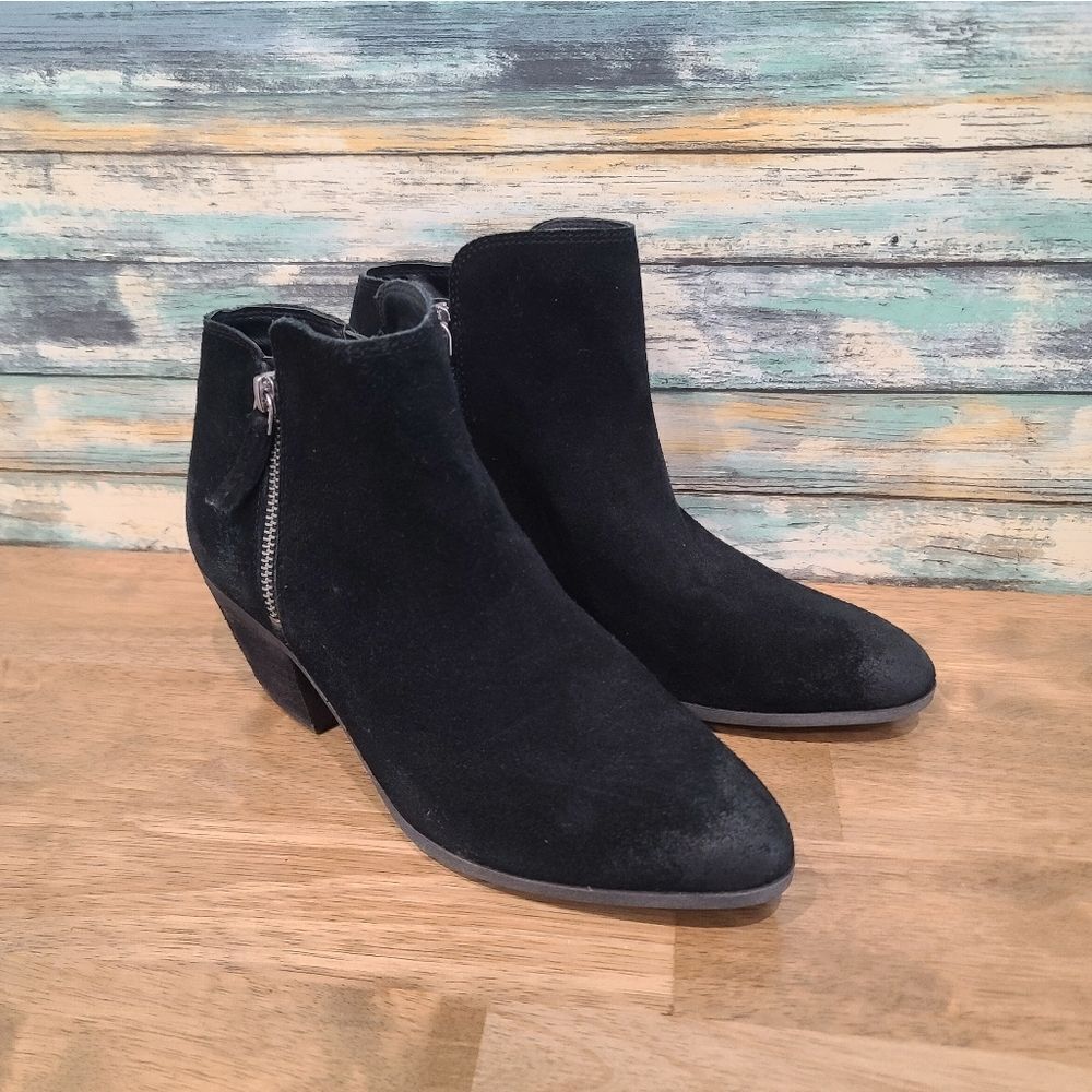 SIZE 8 | Frye Black Suede Ankle Boots - Picture 2 of 5
